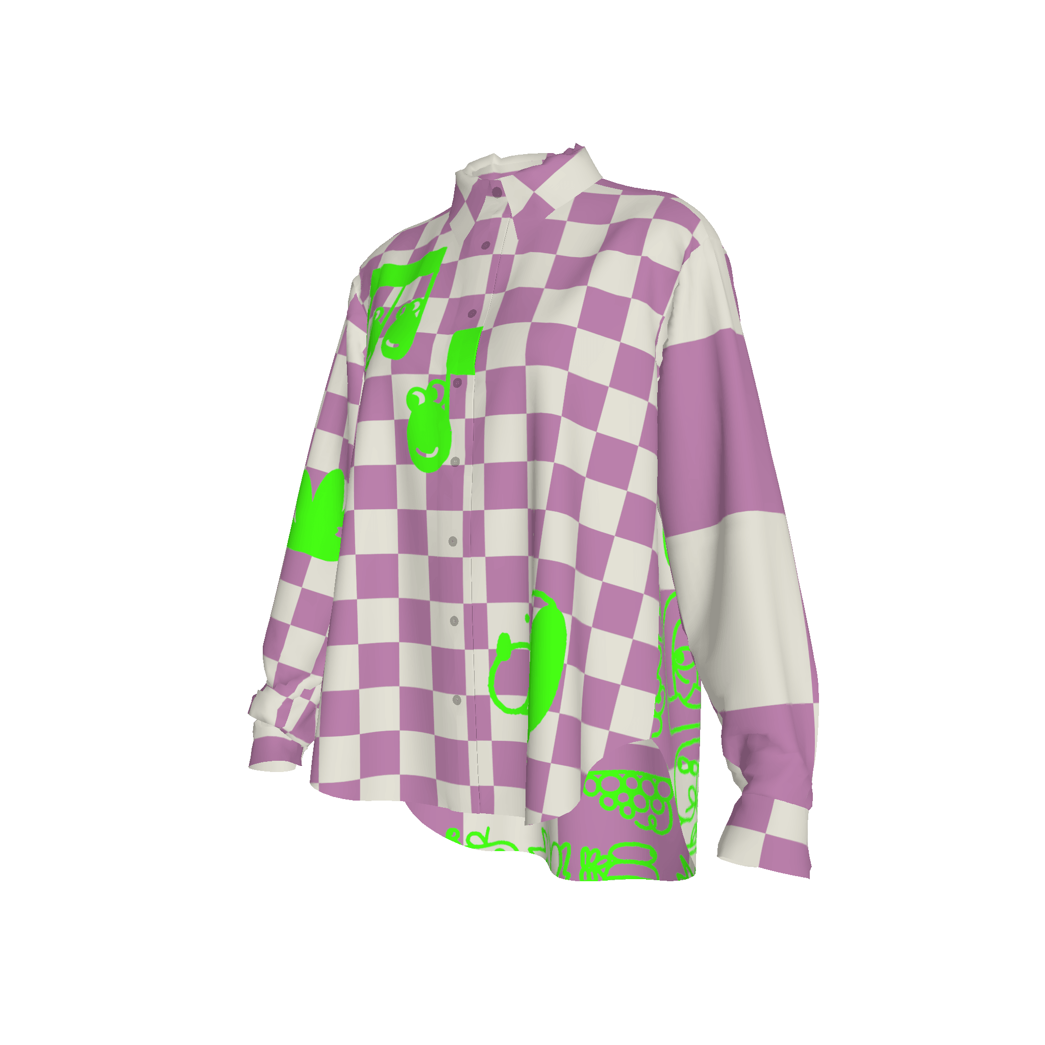 Big Print Checkered Oxford